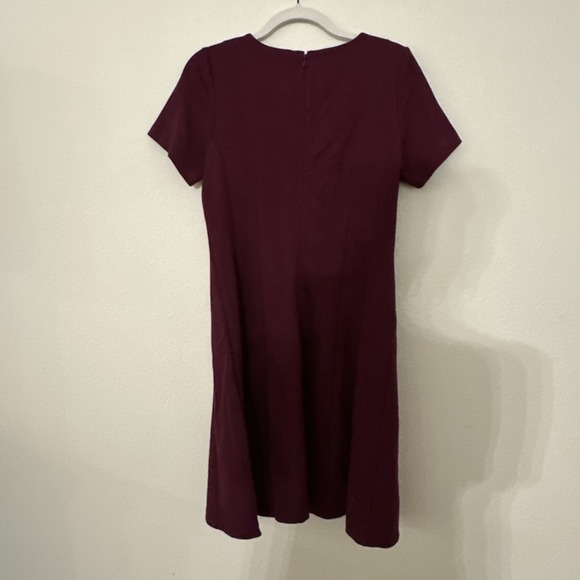 Talbots Merlot Burgundy Sheath Dress with Pleated Hem 10p NWT - Picture 4 of 4